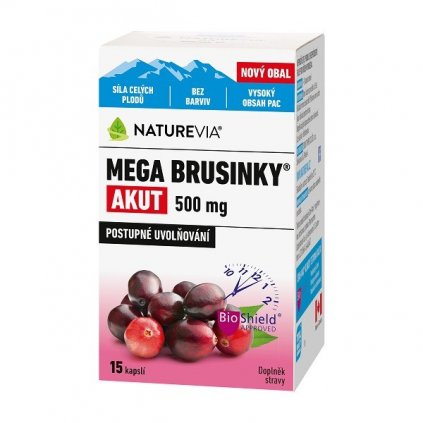 NatureVia Mega brusinky Akut cps.15 