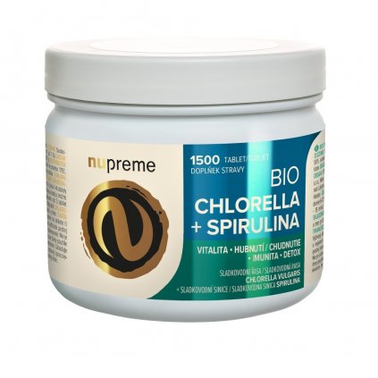 Chlorella+Spirulina tbl.1500 BIO NUPREME 