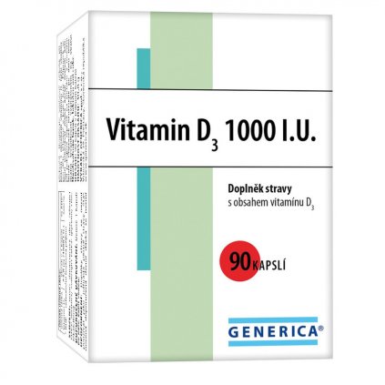 Vitamin D3 1000 I.U. cps.90 Generica 