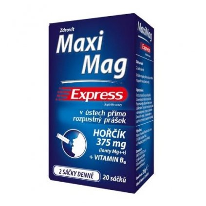 MaxiMag Express hořčík 375 mg+B6 direct 20 sáčků 