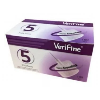 VERIFINE 5 Inzulínové jehly 31G 0.25 x 5mm 100 ks