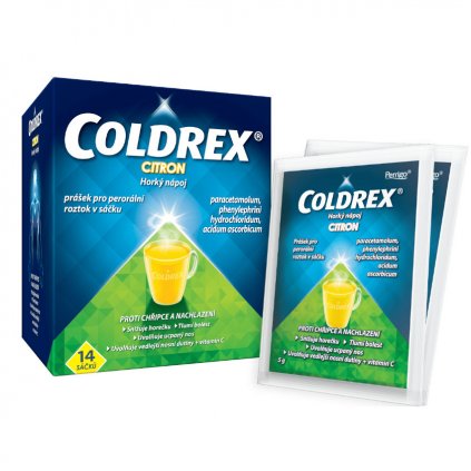 COLDREX HORKÝ NÁPOJ CITRON 750MG/10MG/60MG POR PLV SOL SCC 14 I