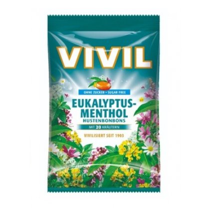 Vivil Eukalyptus mentol + 20 druhů bylin bez cukru 120g