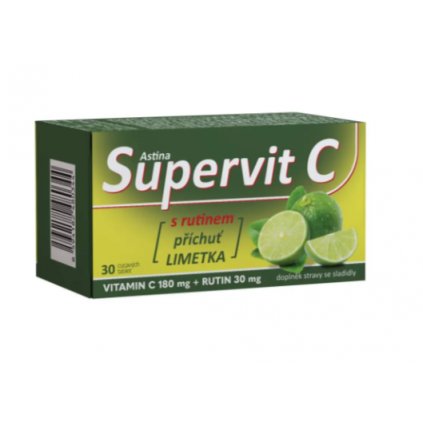 Astina Supervit C s rutinem příchuť limetka 30 tablet