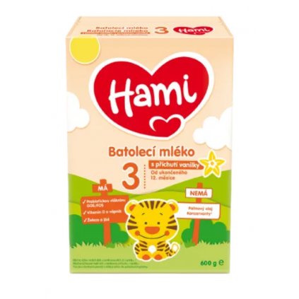 Hami Batolecí mléko s vanilkovou příchutí od uk. 12. měsíce 600 g
