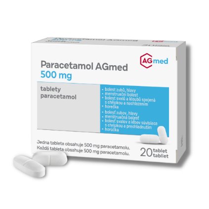 Paracetamol AGmed 500 mg tbl. nob. 20