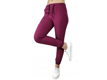 Dámske zdravotné jogger nohavice REGULAR FIT baklažán