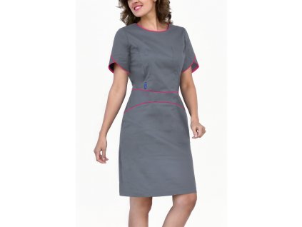 pol pl Sukienka medyczna Soft Stretch Premim szara fuksja SKE9 S 449 2