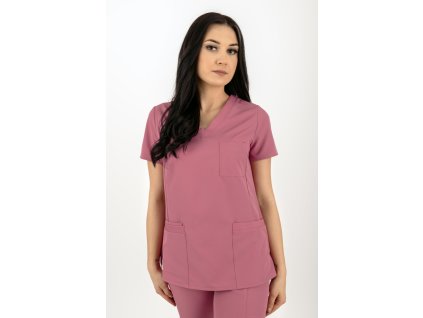 elastyczna bluza medyczna scrubs luna rozany
