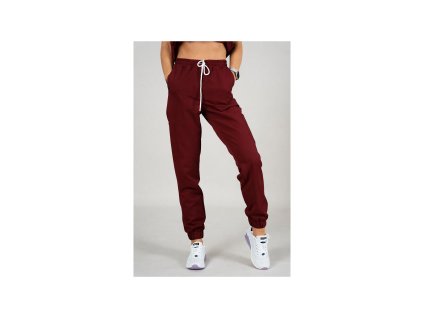 elastyczne spodnie medyczne scrubs joggery six pockets bordo