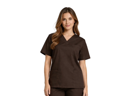 Czekoladowa bluza chirurgiczna damska