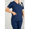 elastyczna bluza medyczna scrubs emily granat