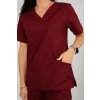 elastyczna bluza medyczna scrubs emily bordo