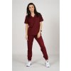 elastyczna bluza medyczna scrubs emily bordo (1)
