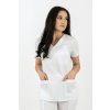 elastyczna bluza medyczna scrubs luna bialy