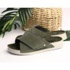 leon 510 zdravotne kozene vsuvky so suchym zipsom zelena 04