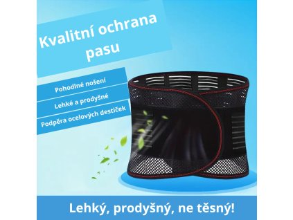 Prodyšný zadní opěrní pás