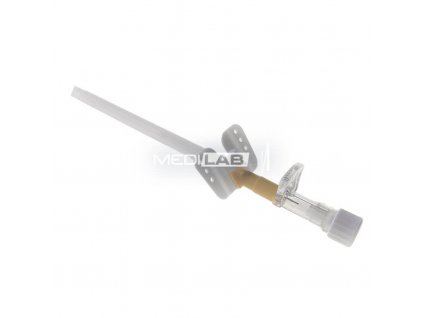 Periferní žilní kanyla s křidélkem, žlutá 24G (0,7x19mm) pro bezpečné intravenózní zavedení a širokou škálu zdravotnických aplikací