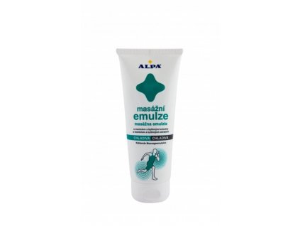 Alpa Masážní Emulze Chladivá s Mentolem 210ml - nezbytný pomocník pro aktivní životní styl