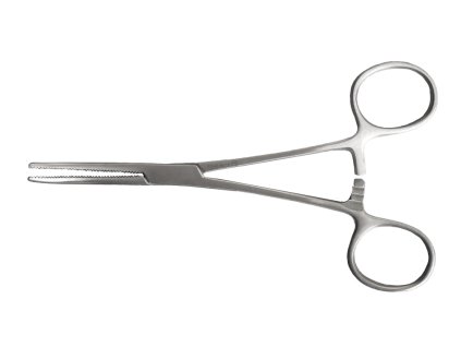 Svorka Pean Zahnutá 20 cm – ergonomický úchop a vroubkované čelisti