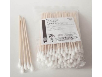 Štětička vatová malá (100ks) v hygienickém obalu