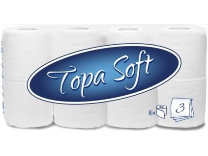 Toaletní papír TOPA Soft připravený k použití ve veřejném prostoru