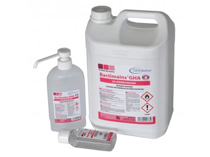 Bactimains Dezinfekční Gel 5L, baktericidní a virucidní účinnost pro profesionální použití.