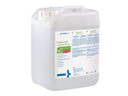 Mikrozid Sensitive Liquid 5l, ideální pro šetrnou dezinfekci v zdravotnických zařízeních.