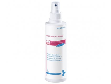 Septoderm Spray 250ml, rychlá dezinfekce s rozprašovačem pro ruce a povrchy.