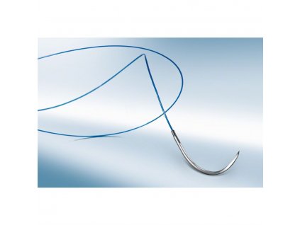 Dafilon modrý 6/0, 75cm DS12, 36ks, premium šicí materiál pro chirurgy.