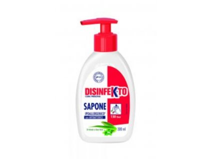 Disinfekto Sapone 300ml, krémové antibakteriální mýdlo pro čisté a zdravé ruce.