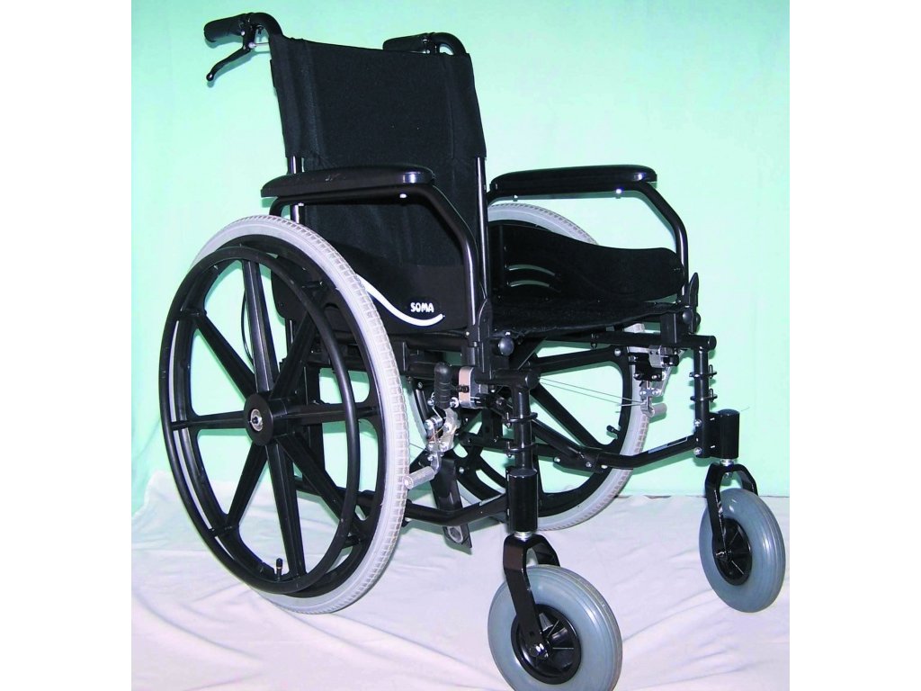 Mechanický invalidní vozík SOMA 802WB s brzdou pro doprovod