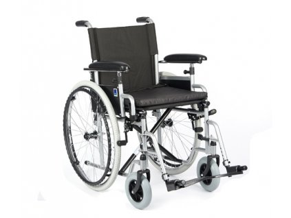 TIMAGO invalidní vozík CLASSIC (H011) 43 cm / stříbrná, nosnost 115 kg (Šířka sedáku 43)