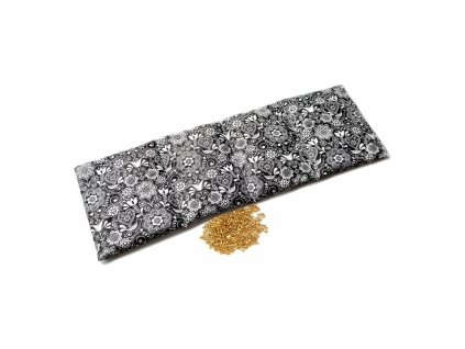 Bederní nahřívací polštářek s pšenicí černobílý