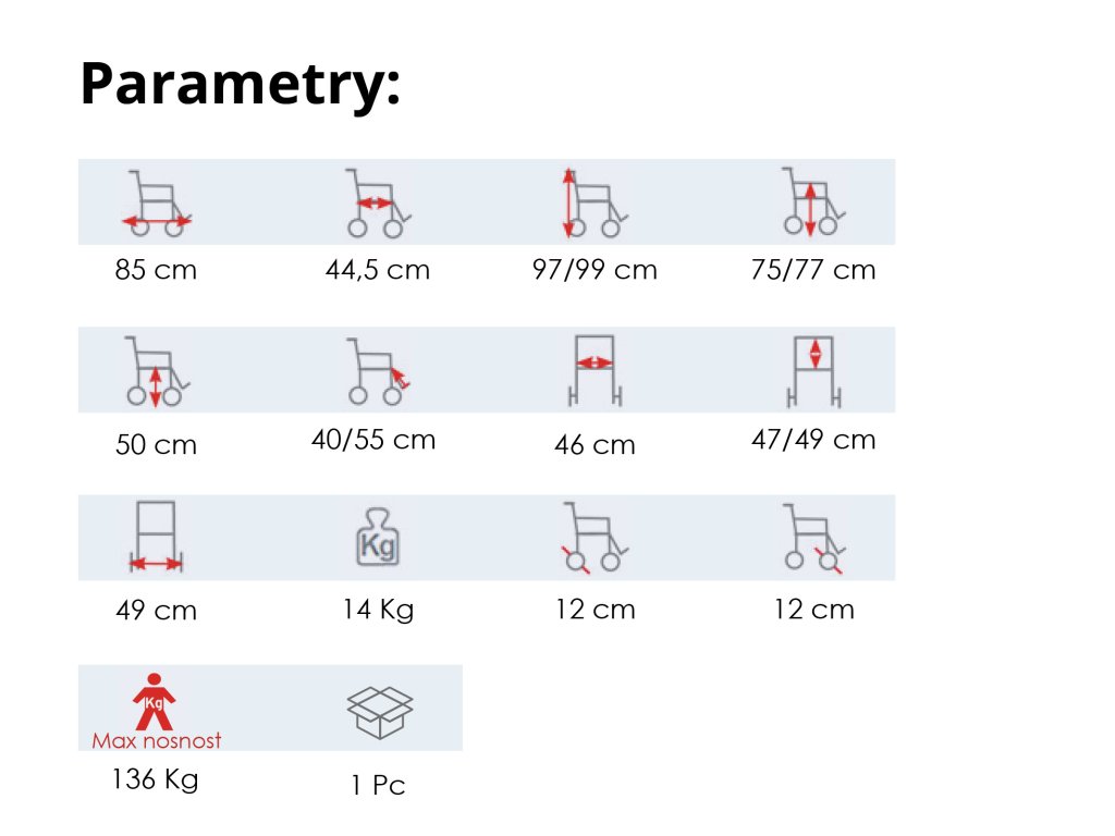Sprchové a toaletní křeslo rozměry