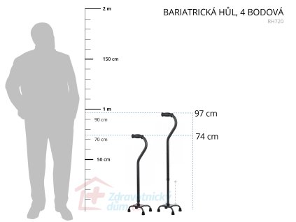 Bariatrická hůl, 4 bodová