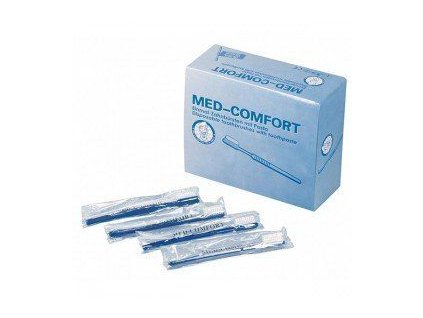 Jednorázový zubní kartáček MED COMFORT se zubním pudrem, balení 100 ks