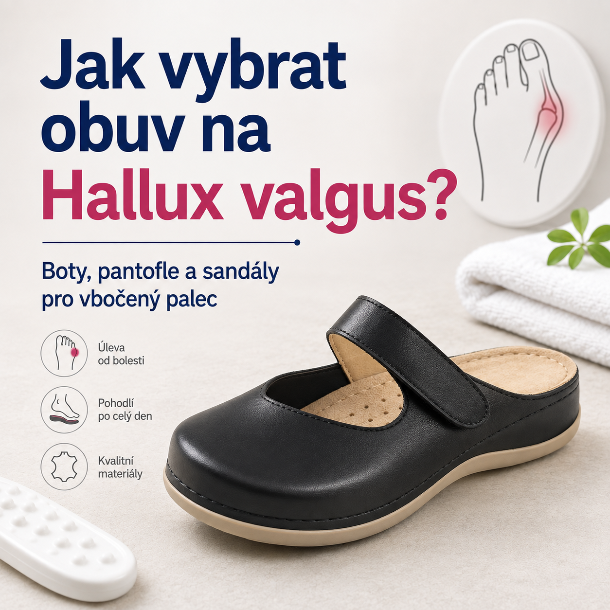 Jak vybrat obuv na Hallux valgus? Boty, pantofle a sandály pro vbočený palec