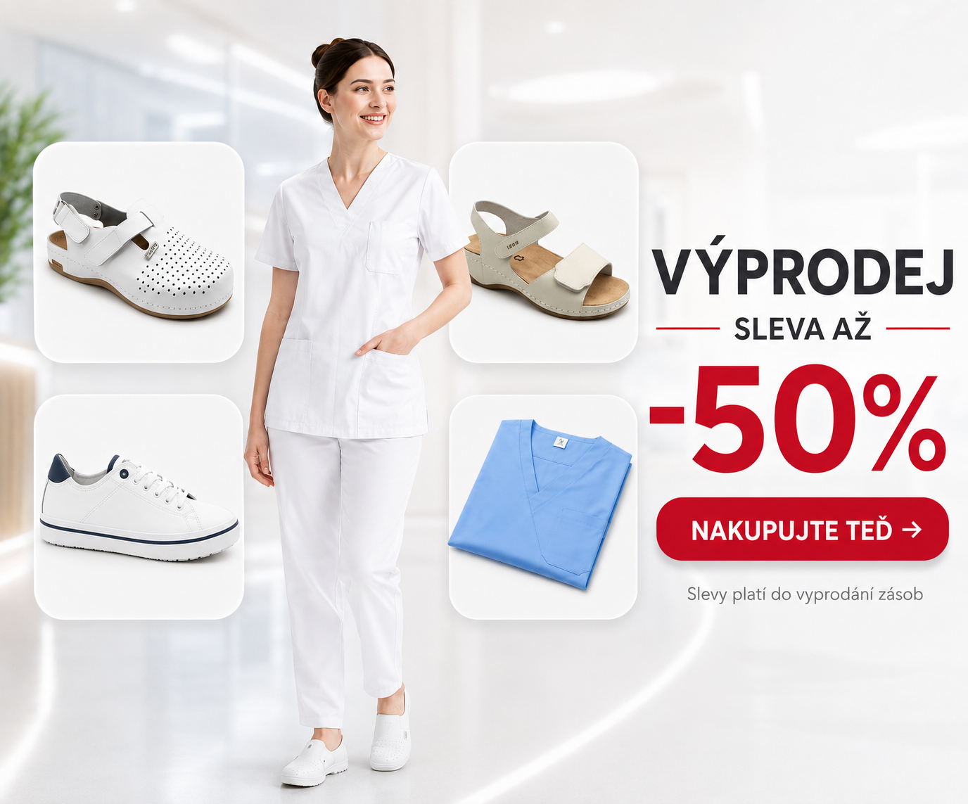 Výprodej zdravotní obuvi a oblečení - sleva 50%