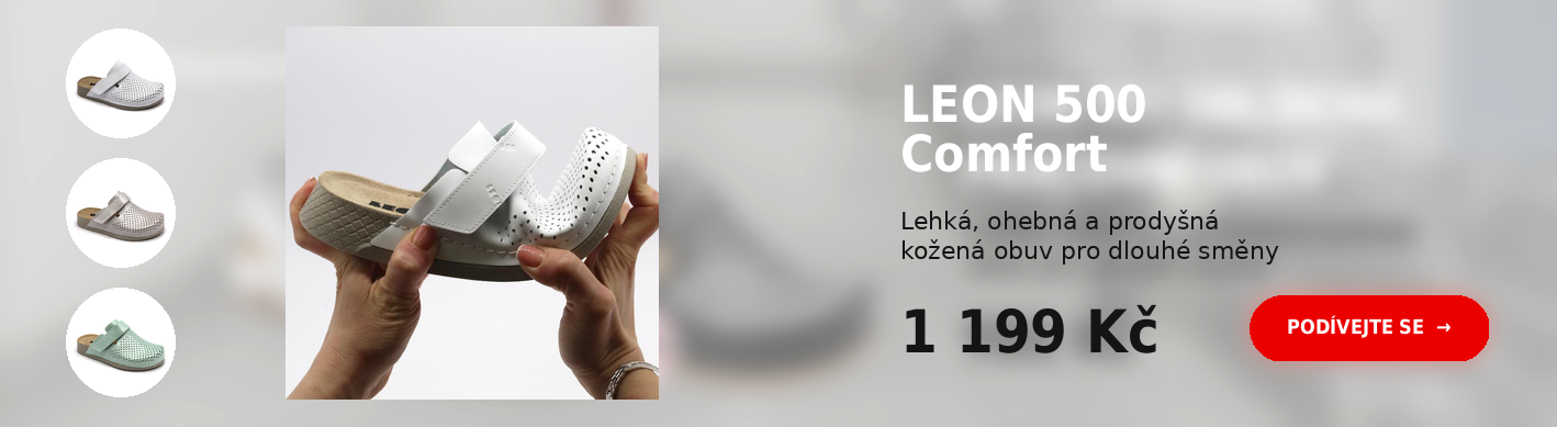 LEON 500 Comfort Dámská pracovní kožená zdravotní obuv – bílá