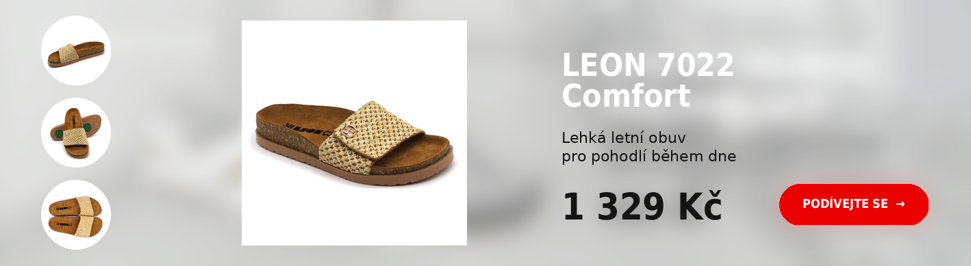 LEON 7022 Dámské korkové pantofle - béžové