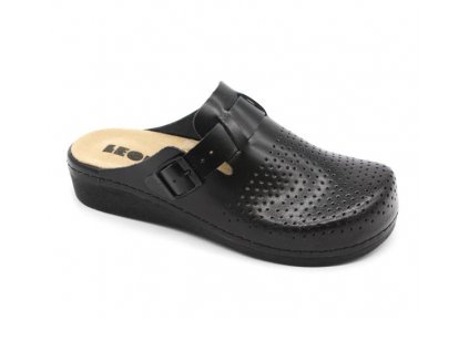 leon 5001 damska kozena zdravotni obuv s prezkou cerna preview