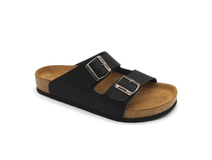 leon 4703 panske zdravotni anatomicke korkove pantofle cerna 02