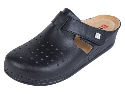 Dámská zdravotní kožená obuv BZ241 - Černá
