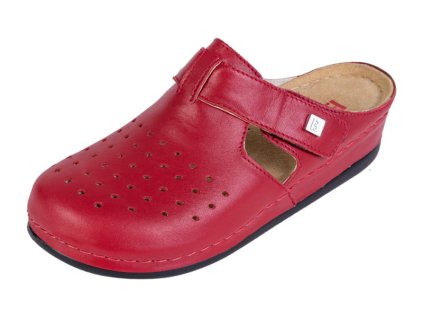 damska kozena obuv BZ241 cervena preview