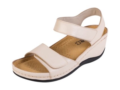 Dámské kožené sandály BZ315 - Béžová SLEVA! vel. 37-39