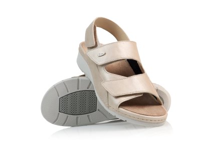 Dámské kožené sandály TILDA na Hallux Valgus - Béžová