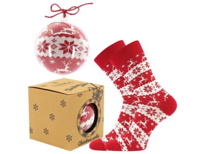 vanocni ponozky ELFI cervena preview