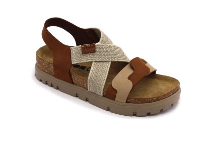 damske korkove sandaly LEON 6301 hneda preview