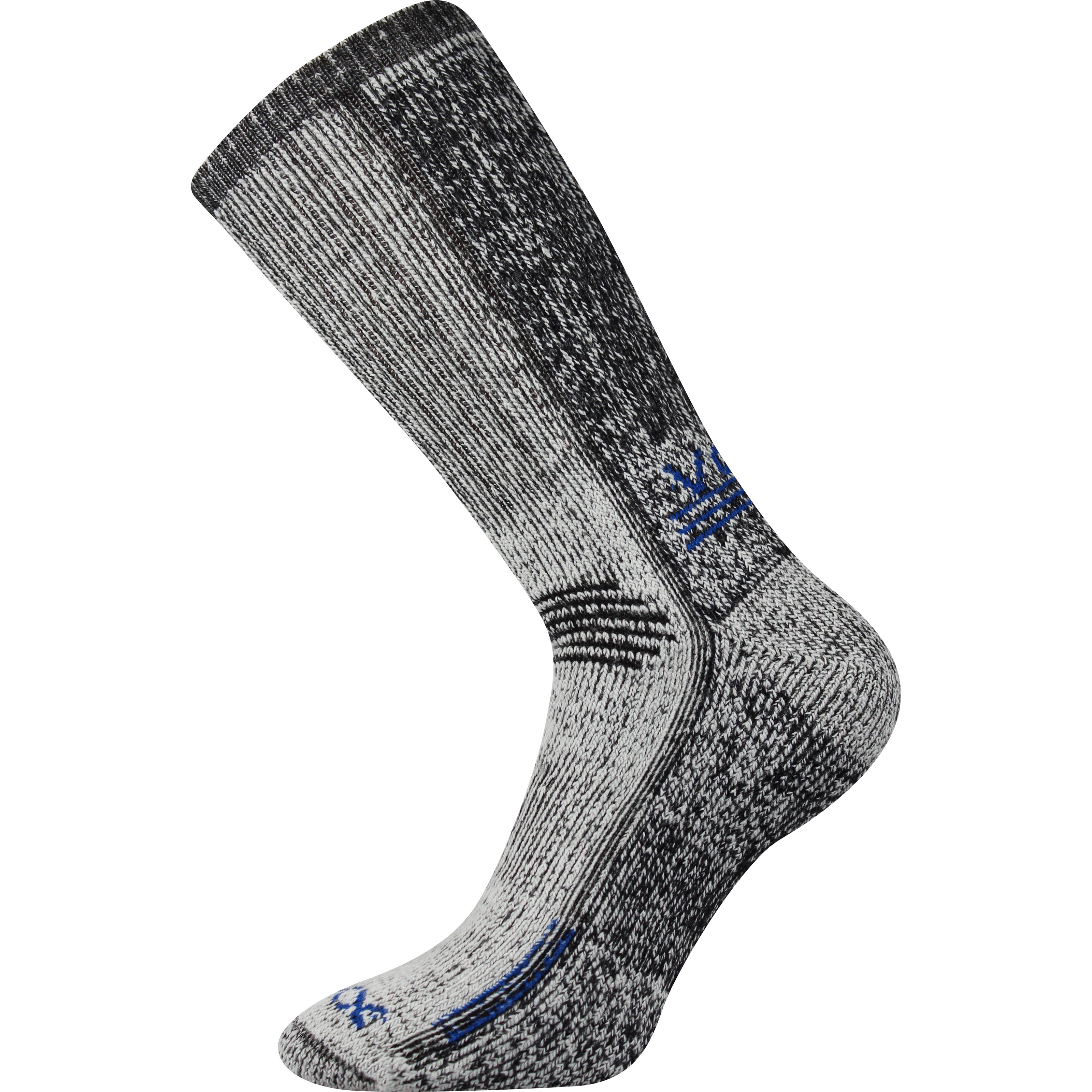 VoXX Zimní thermo ponožky ORBIT z merino vlny - 1 pár Barva: Šedý melír s modrou, Velikost: 35-38 (23-25cm)
